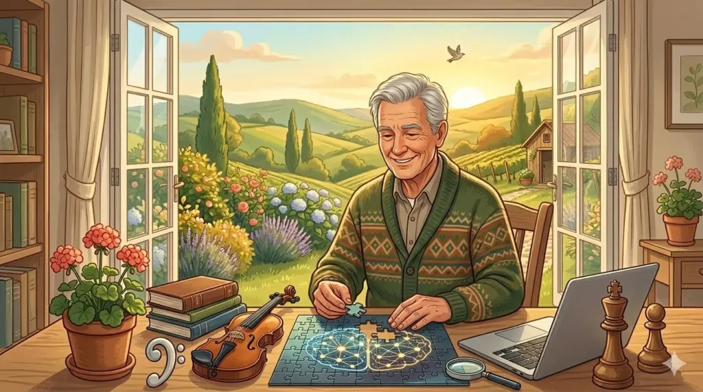 Demenz Vorbeugen 2 (KI-generiertes Bild)